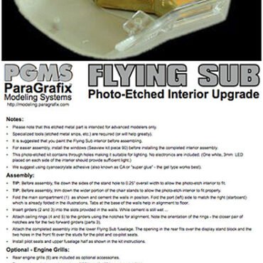 Flying Sub Photo-Etched Interior Kit (FS101)