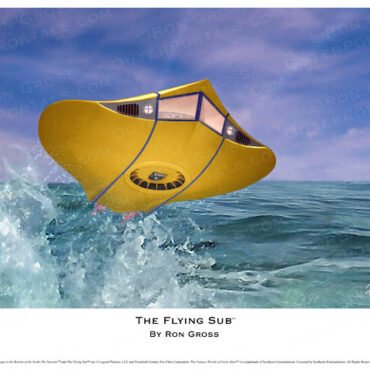 The Flying Sub - Print art by Ron Gross