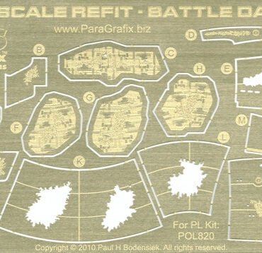 1:1000 Scale Refit Enterprise - Photoetched Battle Damage