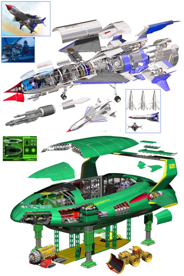 Thunderbirds X-Ray Cross Sections Japanese Book - Image 3